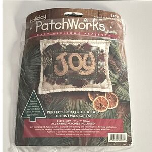 Bucilla 83570 Holiday PatchWorks Easy Appliqué Projects Joy Pillow Kit 9x7
